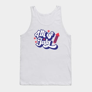 4th Of July Sign, Firework, Patriotic Day Tank Top